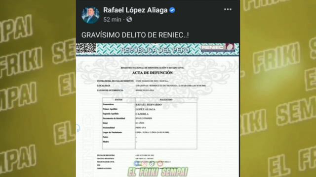 KEIKO Y ALIAGA han "MUERTO" según la Reniec смотреть онлайн