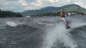 Allan slow motion 180 Lake George Wakeboarding 2010