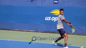 US Open 2018: Auger-Aliassime and Humbert practice