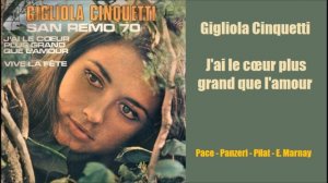 J'ai le cœur plus grand que l'amour – Gigliola Cinquetti