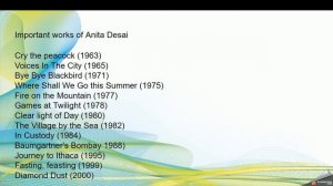 Anita Desai Life and Works