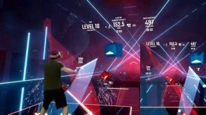 Beat Saber | Kanon Wakeshima - Love Your Enemies | Virtual Desktop, Quest 2 | Kinect Mixed Reality