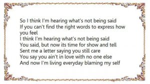 Heather Headley - What's Not Being Said Lyrics