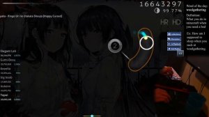 osu! Liveplay | (465pp) Kanda Sayaka - Ringo Uri no Utakata Shoujo [Happy Cursed] +HDHR