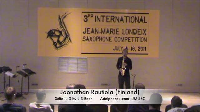 3rd JMLISC: Joonathan Rautiola (Finland) Suite N.3 by J.S Bach