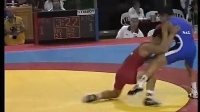 Спорт. Борьба. Ассет Иманбаев Казахстан Бусан-2002 Финал 55 кг.