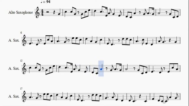 Alto Sax Sheet Music: How to play Chun Zi Cheng 春之晨 by Zhou Xuan 周璇 смотреть онлайн