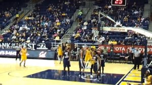 Women's Basketball, Cal v. GW: Reshanda Gray draws the foul