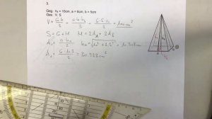 Mathematik 2 Thema 4c Übungsblatt Pyramide Geg. a,b hk Ag.3