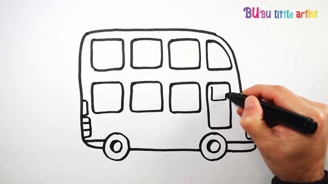 How To Draw a  London Bus in 4 easy steps. jak narysować Autobus krok po kroku #28