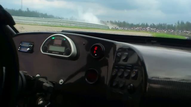 Erlandsson drifting Rudskogen 2012 in car