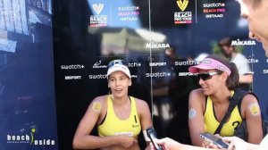 Duda and Ana Patrícia about the trophy in Gstaad and their World Champs Title