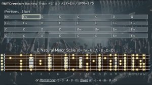 80s Melodious Hard Rock Backing Track in Em BT-215
