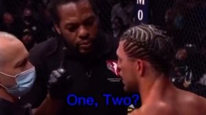 Ortega doesn’t know how many fingers are being held up(Brian Ortega vs Alexander Volkinovski)