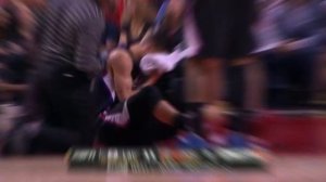 Austin Rivers Catches Elbow to the Face and  Returns Clippers vs Blazers Game 6 April 29, 2016