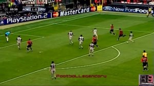 LATE GOAL of Jon Dahl Tomasson (Milan) v PSV Eindhoven at 90+3 ／ 2004-05 UCL semifinals 1º leg