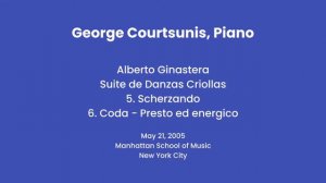 Alberto Ginastera - Suite de Danzas Criollas Op. 15 - Movt. 5/6 Scherzando / Coda Presto ed energic