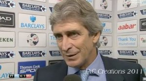 Manuel Pellegrini Post Match Interview Man City 4-1 Manchester United 22/9/13