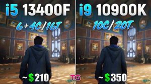 i5 13400F vs i9 10900K - Test in 9 Games