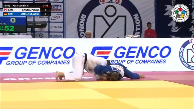 Patrick GAGNE (CAN) Vs Sebastian SEIDL (GER) - Judo Grand Prix Ulaanbaatar 2014 [-66kg] смотреть онлайн