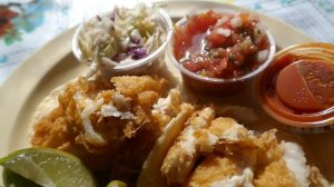 Fish Tacos Salsa Lime Pinches Tacos Sunset Blvd WEHO Los Angeles California USA July 29, 2022