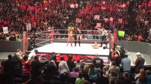 Roman Reigns & Sasha Banks vs Rusev & Charlotte | WWE Raw Oakland, CA 10/10/2016