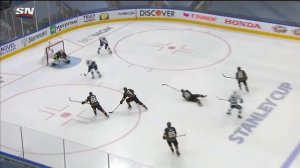 Bo Horvat Scores After Nice Spinning Backhand Pass From Brock Boeser