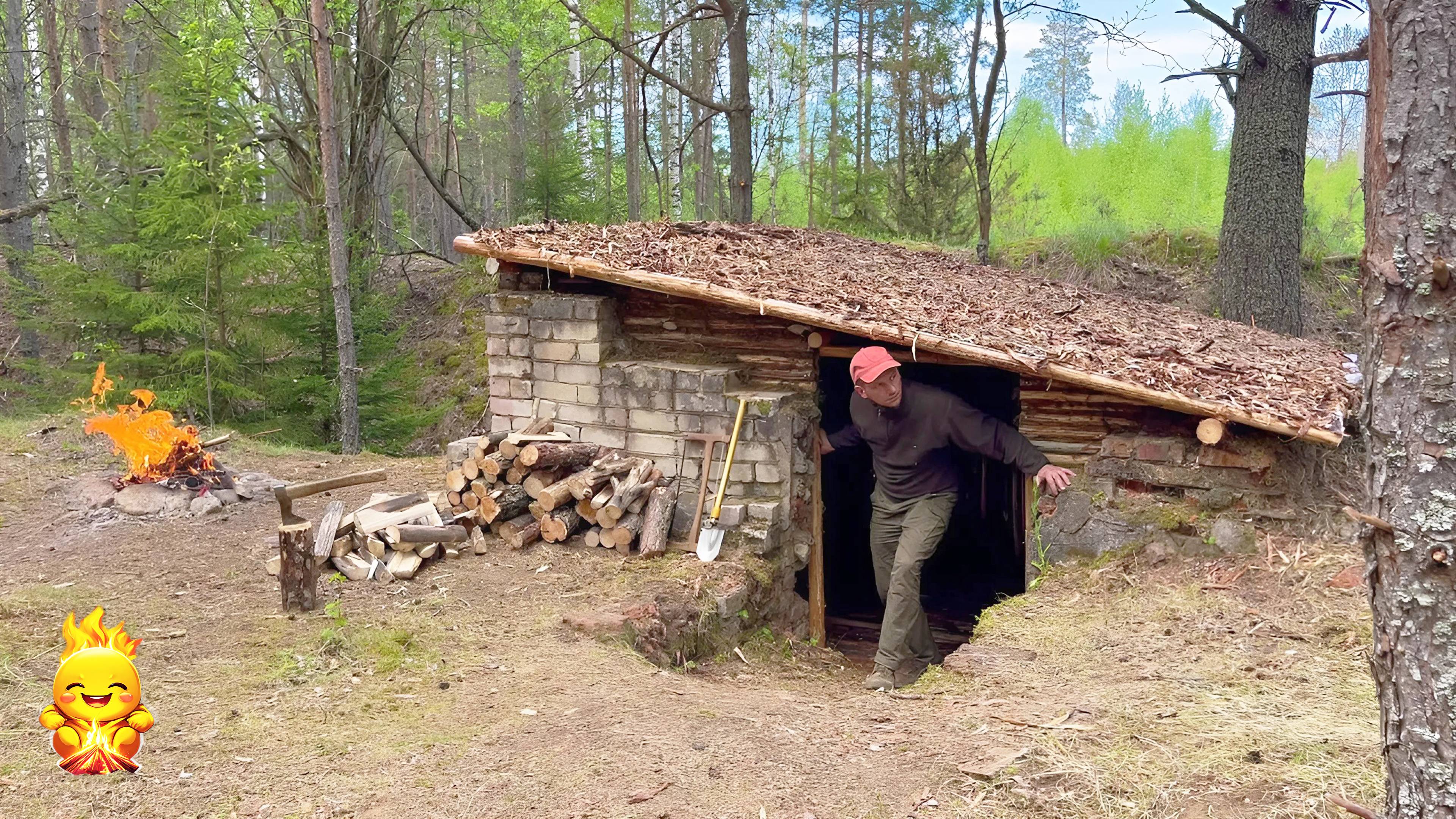 1 - часть УБЕЖИЩЕ В ЛЕСУ из ЗАБРОШЕННОГО БУНКЕРА. Бушкрафт в диком лесу! - Звуки природы АСМР смотреть онлайн