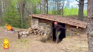 1 - часть УБЕЖИЩЕ В ЛЕСУ из ЗАБРОШЕННОГО БУНКЕРА. Бушкрафт в диком лесу! - Звуки природы АСМР