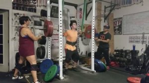 Greyson Perman 125kg (275lb) Green Bands Assisted BSq @MTHall 10-9-18