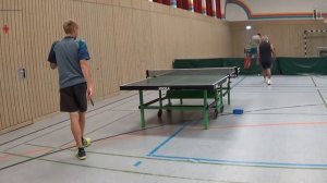 Klein CVJM Unterasbach vs Hartig Schweinfurt Tischtennis Wilhelmsdorf 20210923 Bavarian Race 1