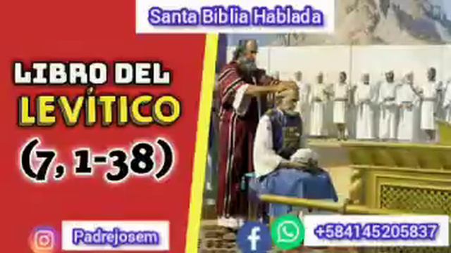 Padre José Gregorio Medina/Santa Biblia Hablada|Libro del Levítico 7, 1-38 смотреть онлайн