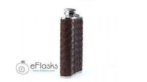 Visol VF1319 "James" Brown Weave Pattern 6oz Flask