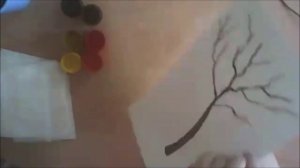МК Осеннее дерево (нетрадиционная техника рисования)