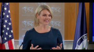 U.S. Department of State spokesperson Heather Nauert holds a briefing.