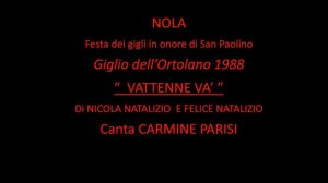 NOLA   FESTA DEI GIGLI   ORTOLANO 1988   VATTENNE VA'