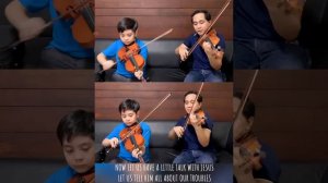 Just A Little Talk With Jesus (Cleavant Derricks) Violin Quartet by Jay and Kynzyl 10yrs old