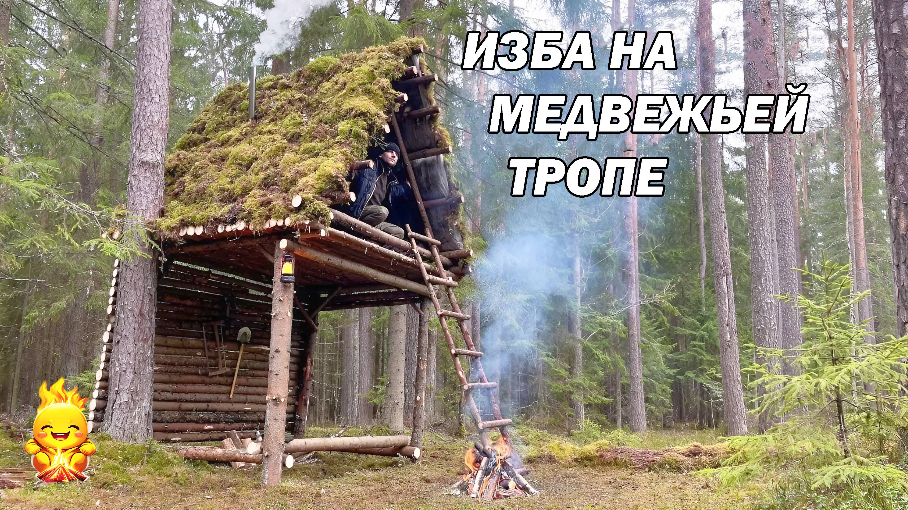 Строительство УБЕЖИЩА для ВЫЖИВАНИЯ в лесу. Прячемся от непогоды и животных в теплой хижине | АСМР