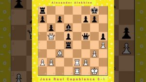 Jose Raul Capablanca vs Alexander Alekhine, #chess #chessgame