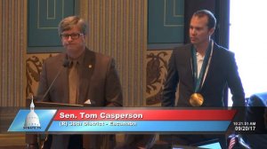 Sen. Casperson welcomes Olympian Billy Demong to the Michigan Senate