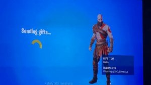 Gifting My Brother (Elliott Playz) The Kratos Skin - Fortnite