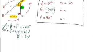 Trigonometría. Resolución de un triángulo rectángulo conocidos un ángulo y un lado. 4º ESO