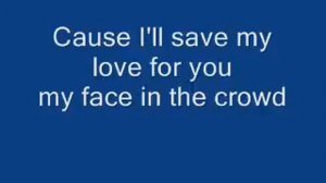 lionel richie -  face in the crowd lyrics