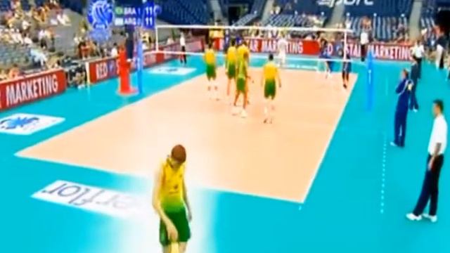 WL 2009 - Brasil do Oposto Vissotto Vs Argentina (Fase Final) Belgrado. Volleyball Masc