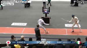 2018 98 T64 20 M E Individual Heidenheim GER WC RED SANTARELLI ITA vs KANO JPN