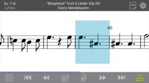 Ex. 7-6: "Bergeslust" from 5 Lieder (Op.10) by Fanny Mendelssohn (Treble/Fixed-do)