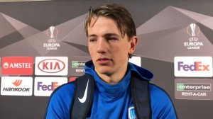 Sander Berge na de zege tegen Sarpsborg