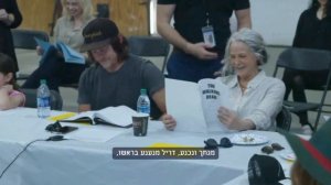 Norman Reedus , Melissa McBride at table reading for TWD Season 10 Premiere