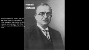 Ioannis Metaxas' political and military career