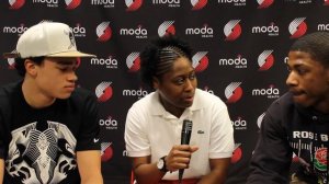 Markus Goulder & Raekwon Mingledoff sit down with Da'Love Woods inside Moda Center